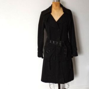 JOLINA Black trench jacket size 40